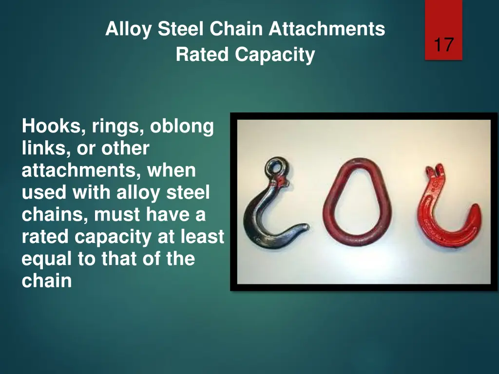 alloy steel chain attachments rated capacity