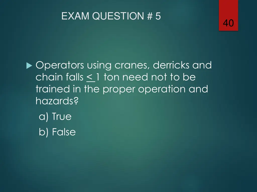 exam question 5