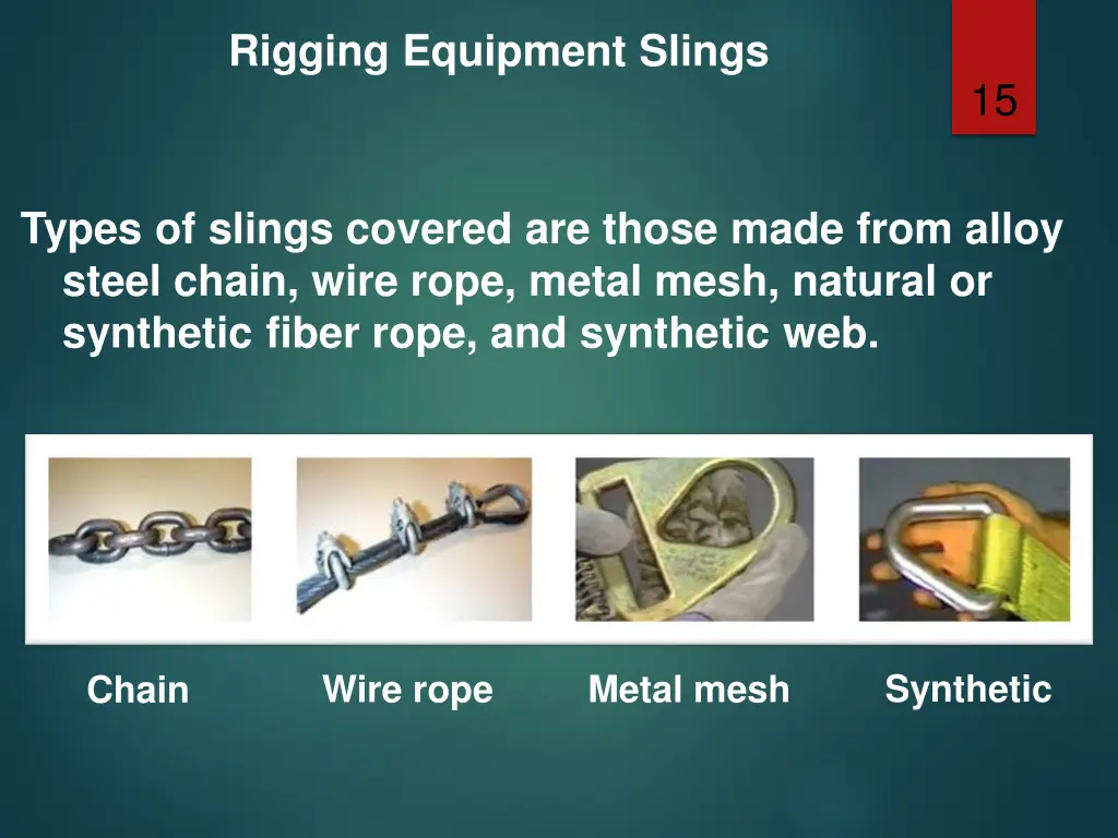 rigging equipment slings