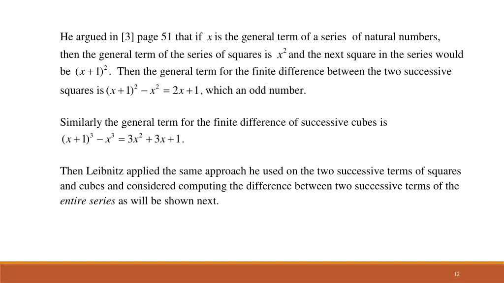 he argued in 3 page 51 that if x is the general