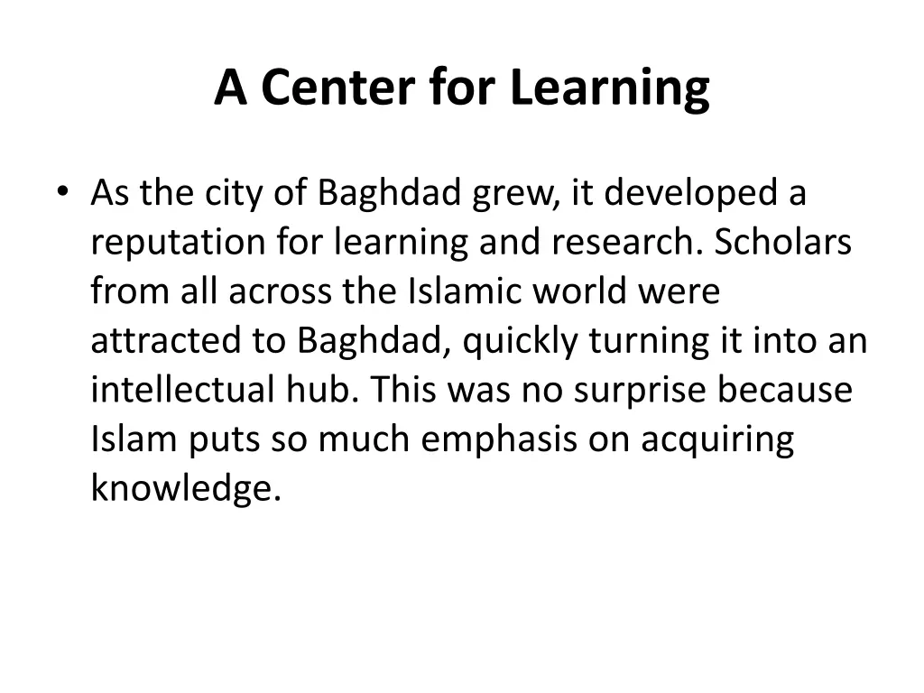 a center for learning