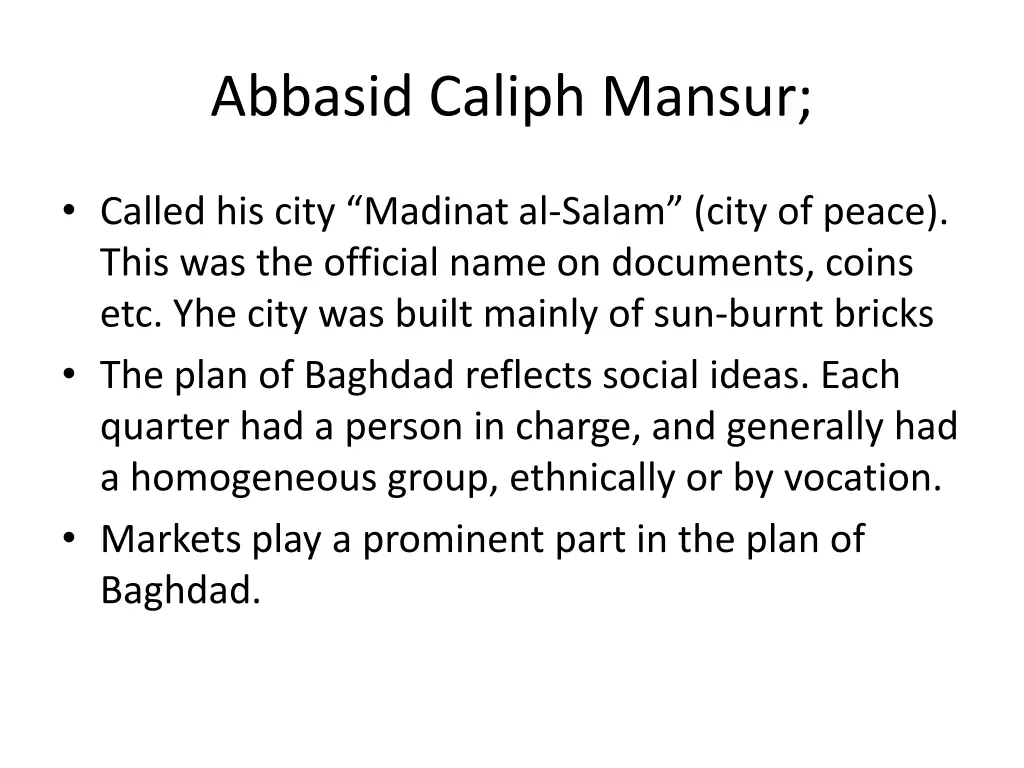 abbasid caliph mansur