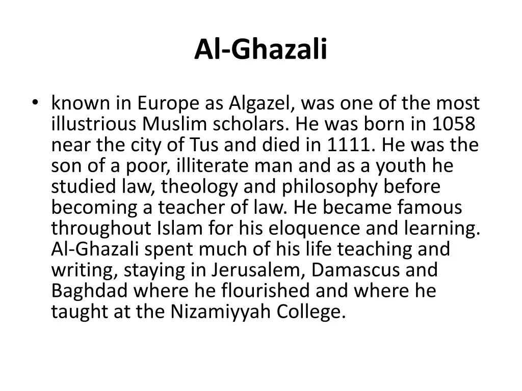 al ghazali