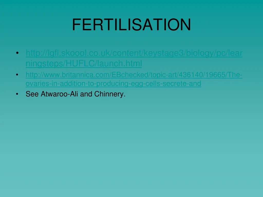 fertilisation