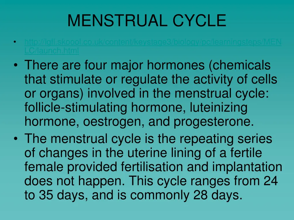 menstrual cycle