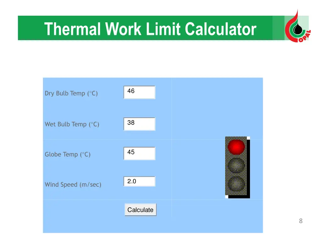 thermal work limit calculator