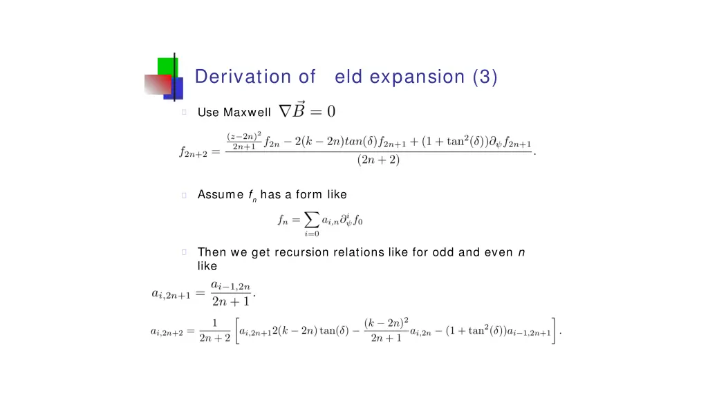 derivation of eld expansion 3