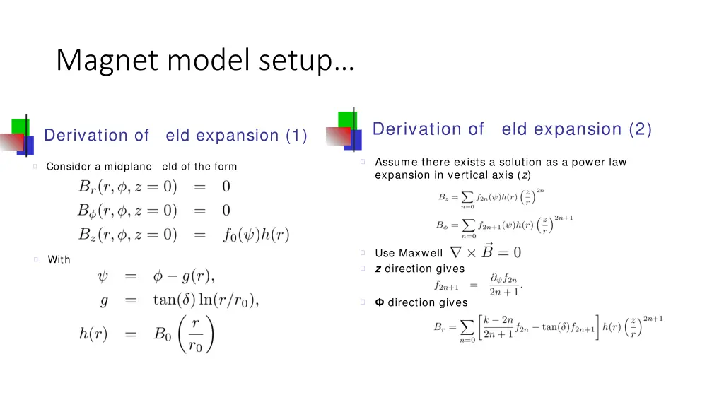 magnet model setup