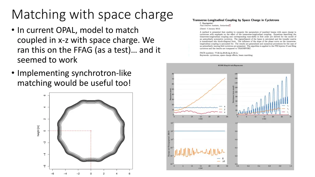 matching with space charge in current opal model