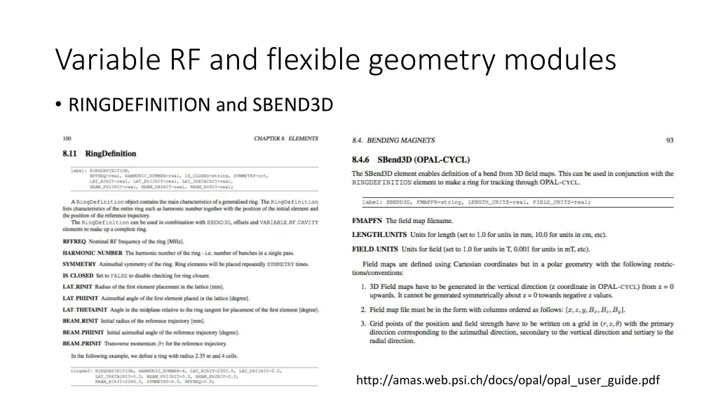 variable rf and flexible geometry modules