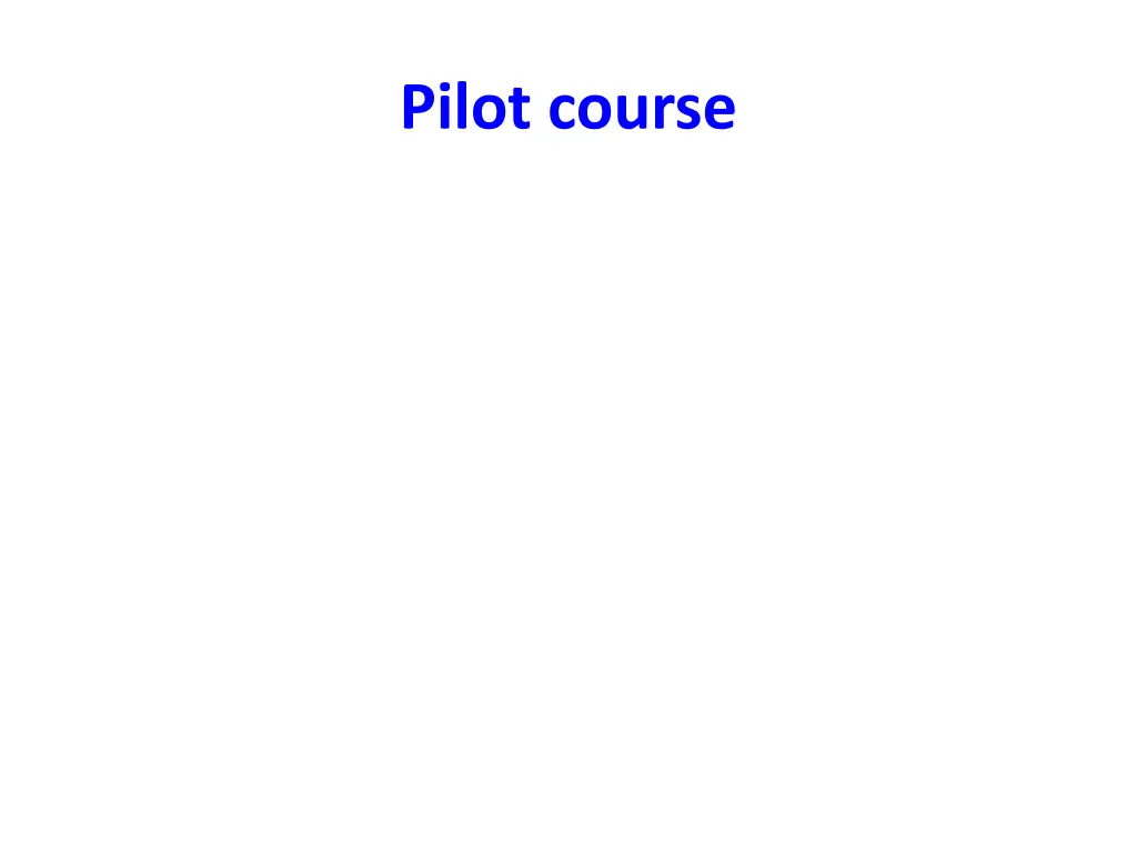 pilot course