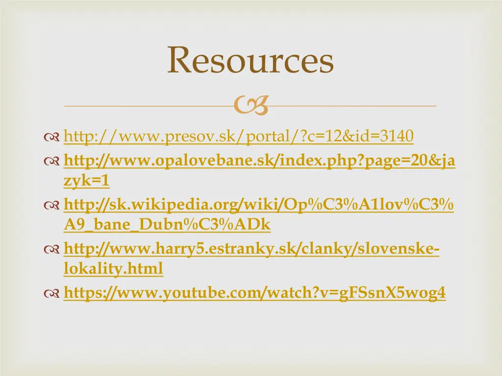 resources