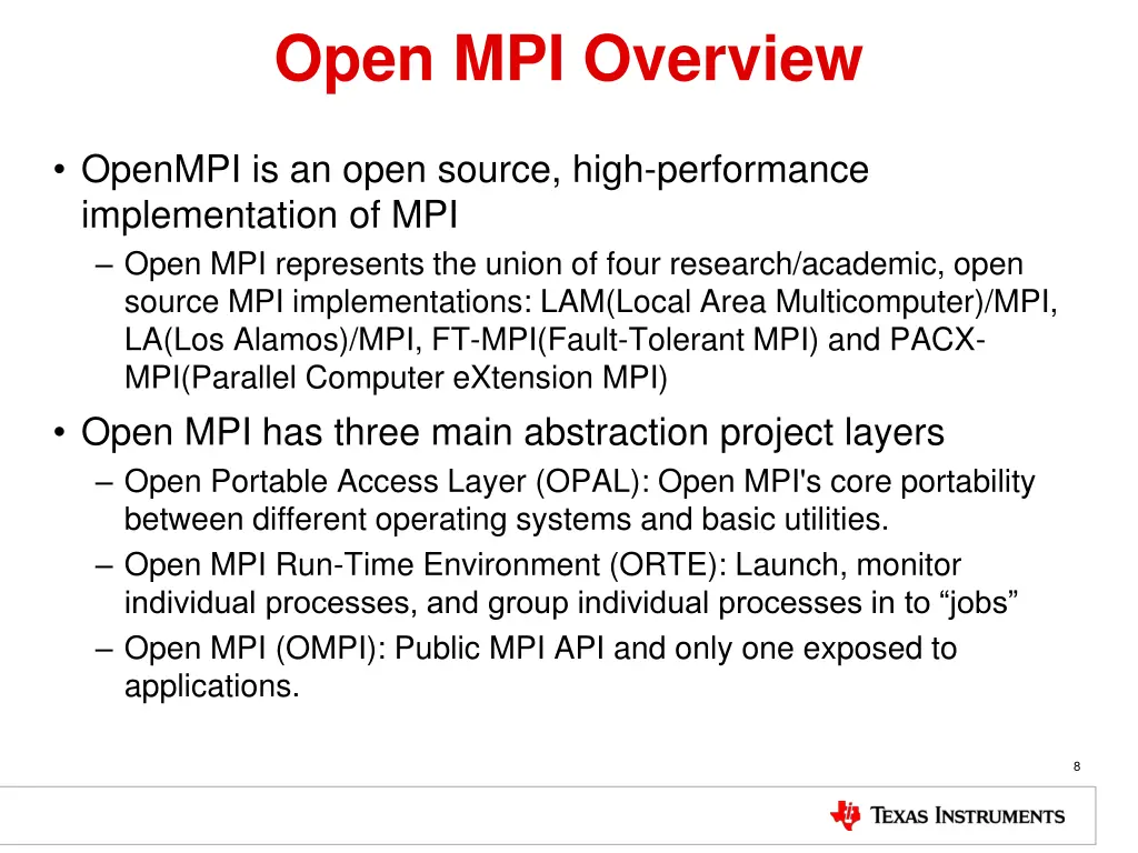 open mpi overview