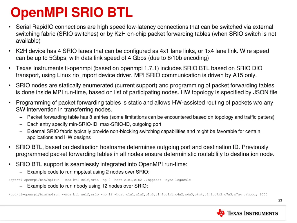 openmpi srio btl