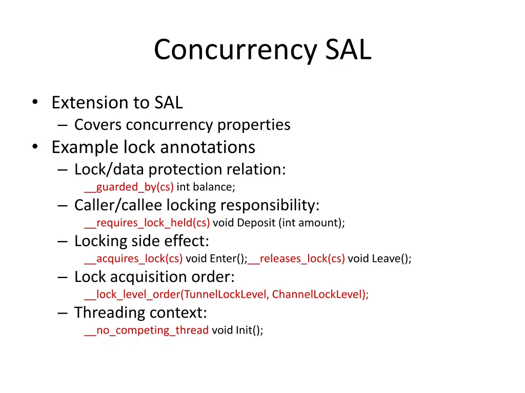 concurrency sal