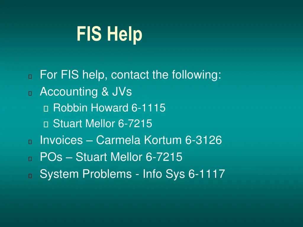 fis help