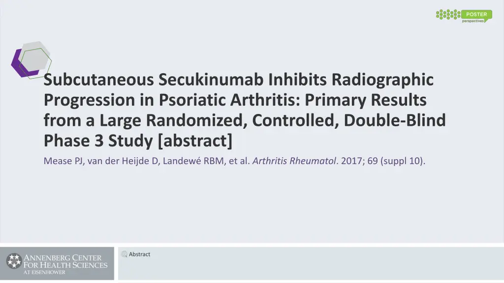 subcutaneous secukinumab inhibits radiographic