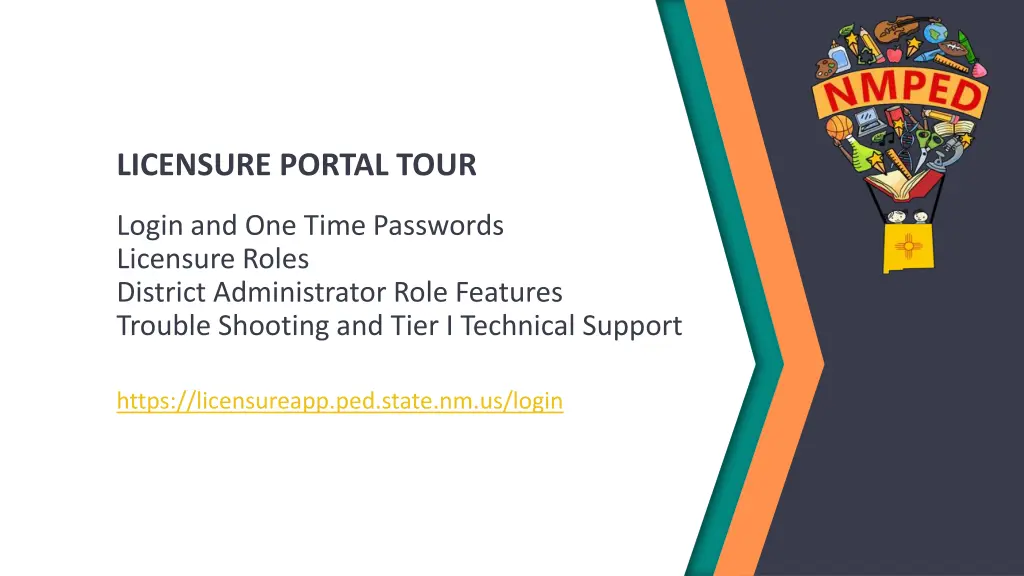 licensure portal tour