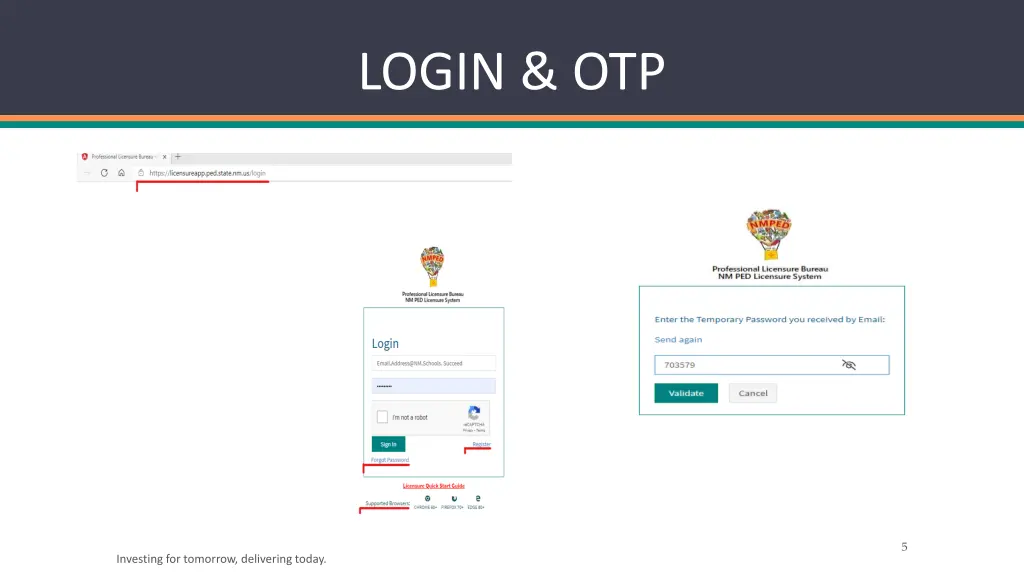 login otp