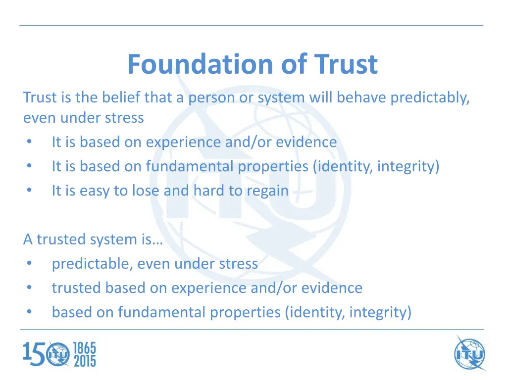 foundation of trust