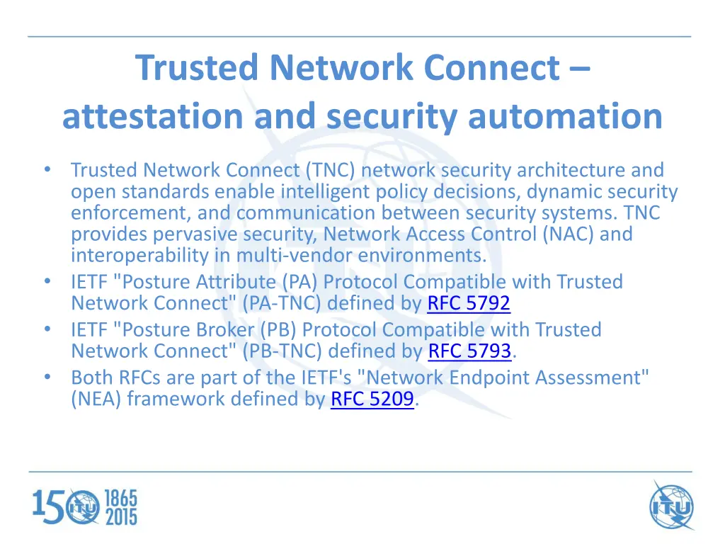 trusted network connect attestation and security