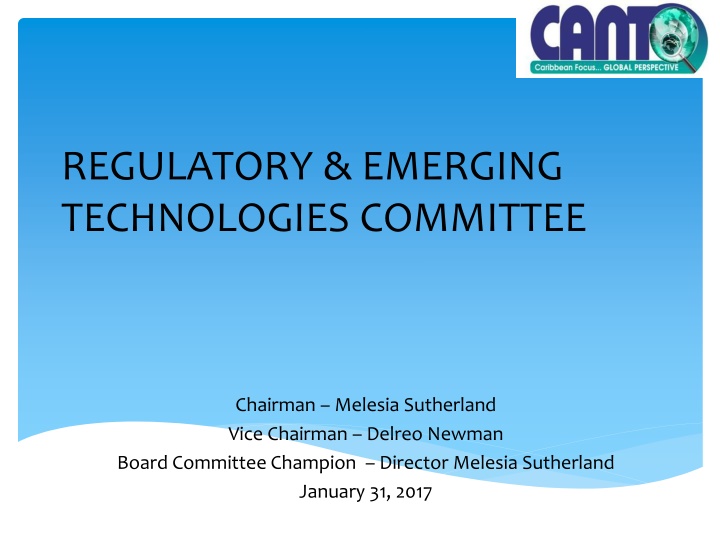 regulatory emerging technologies committee