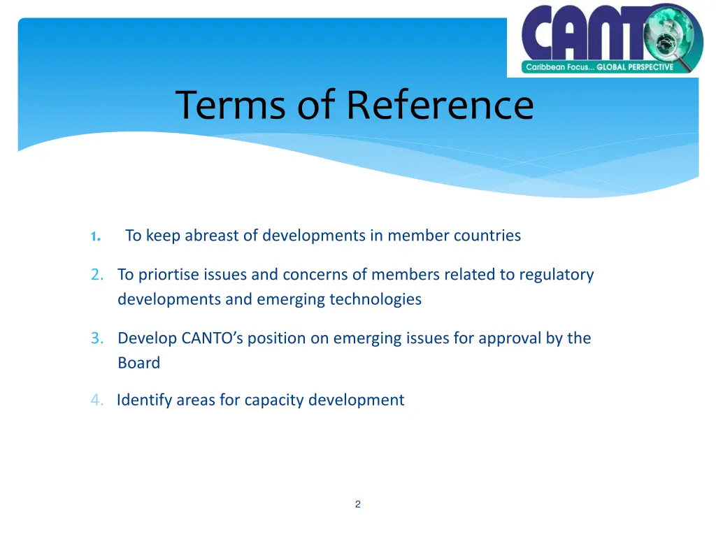 terms of reference