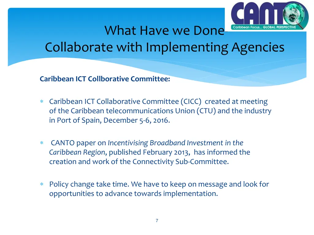 what have we done collaborate with implementing