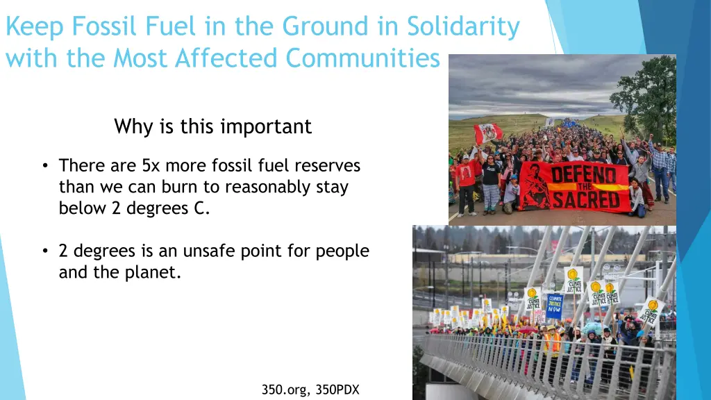 keep fossil fuel in the ground in solidarity with