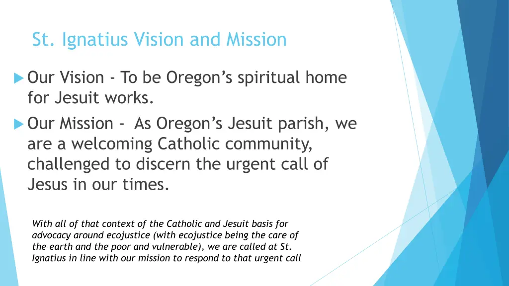 st ignatius vision and mission