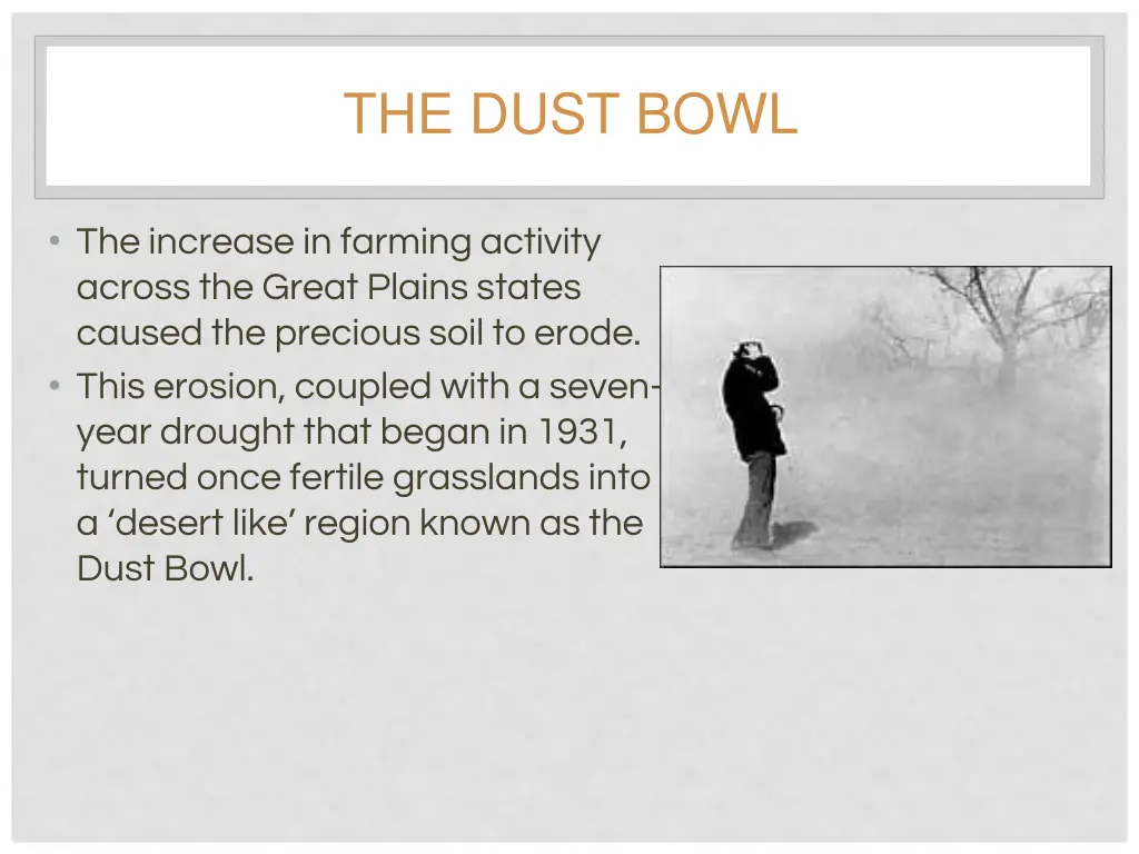 the dust bowl