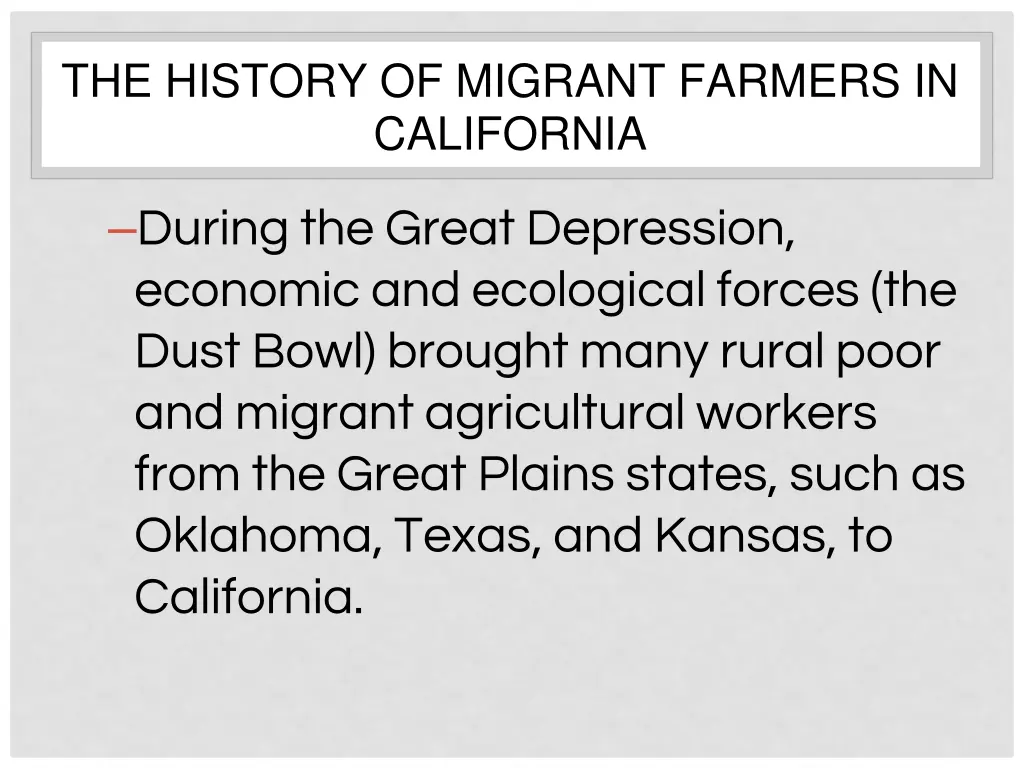 the history of migrant farmers in california