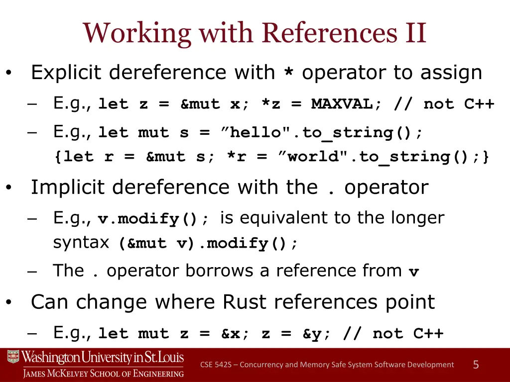 working with references ii