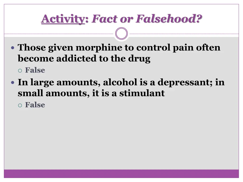 activity fact or falsehood 3