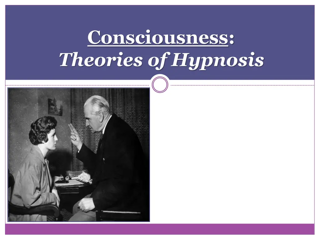 consciousness theories of hypnosis