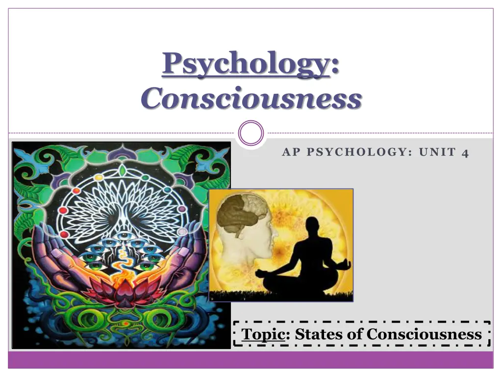 psychology consciousness