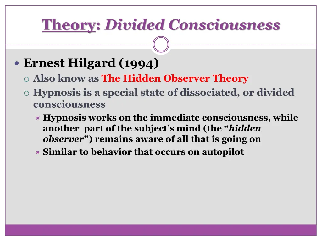 theory divided consciousness