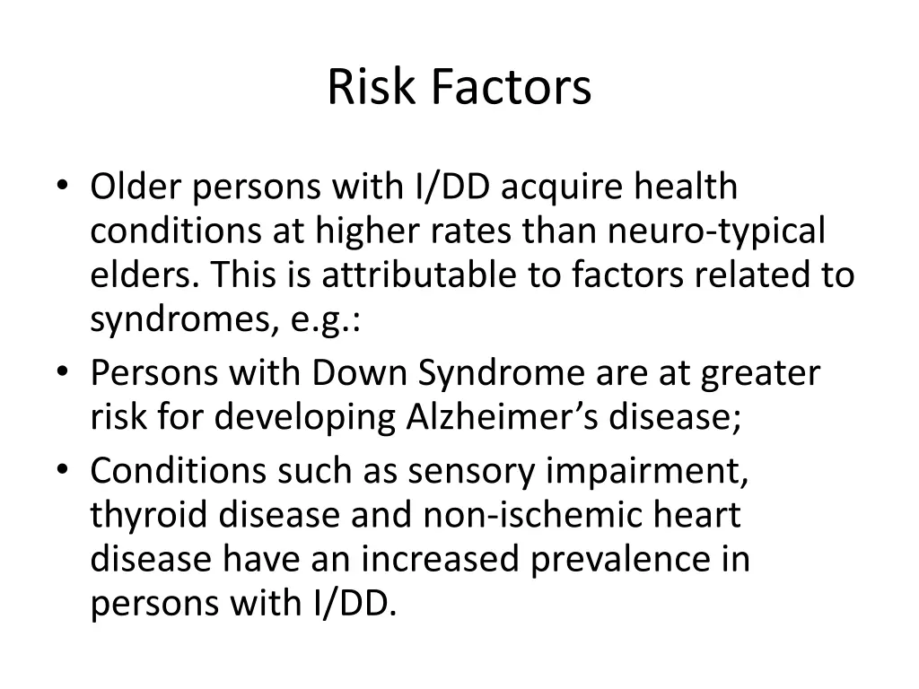 risk factors 3