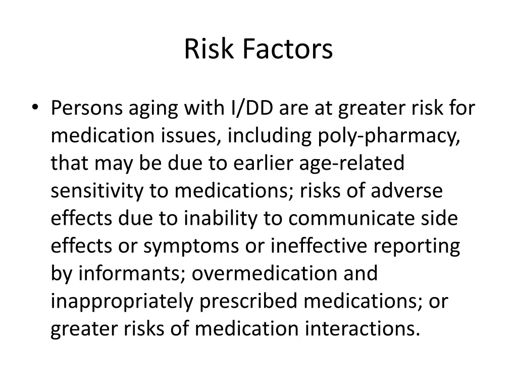 risk factors 5