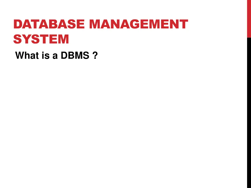 database management system what is a dbms