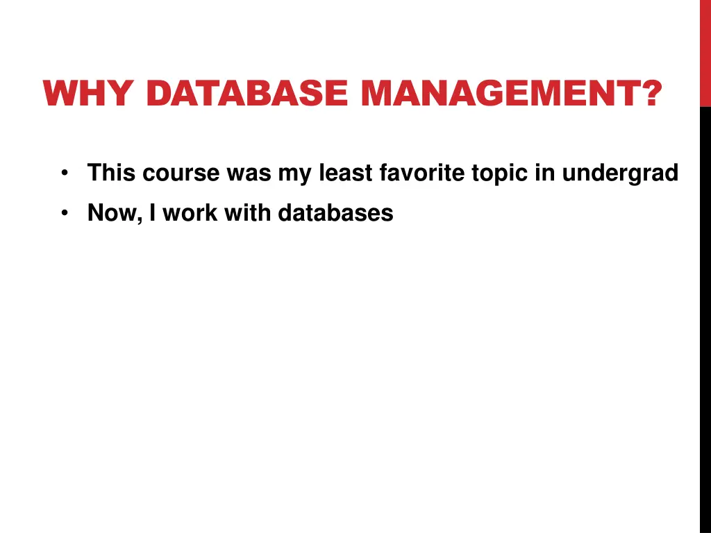 why database management 1