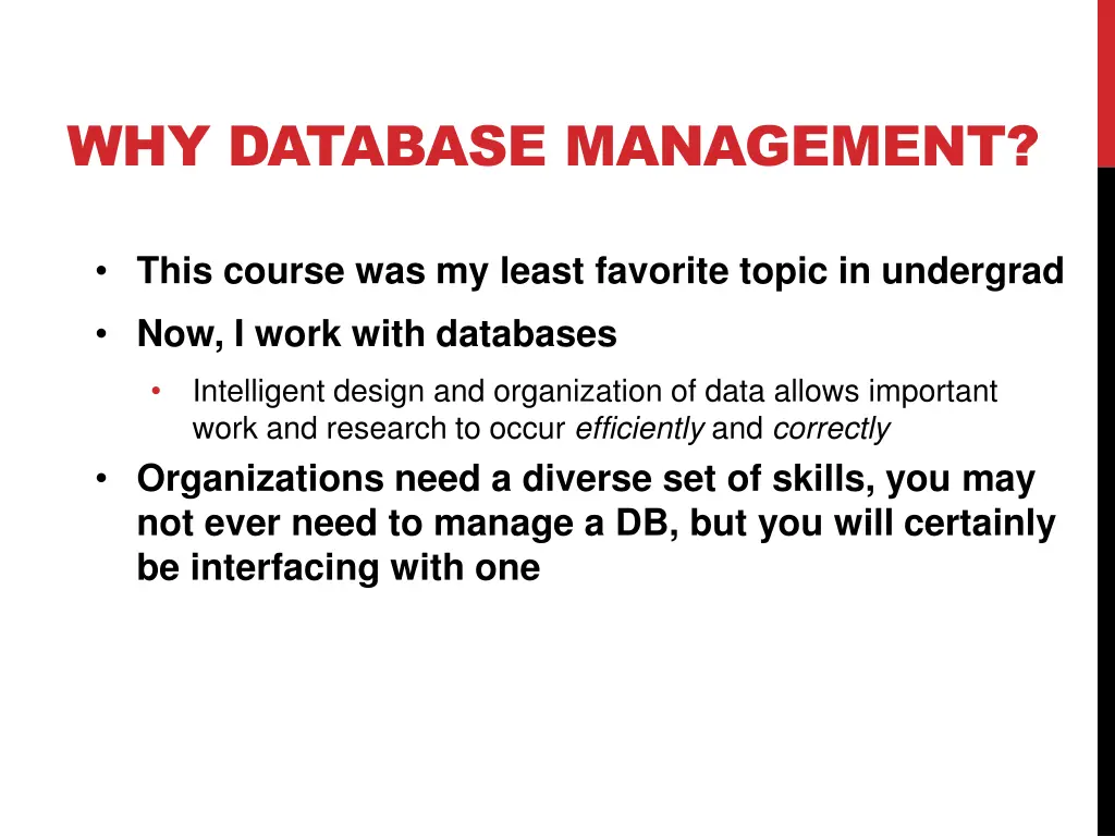 why database management 3