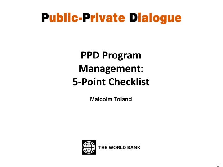 ppd program management 5 point checklist