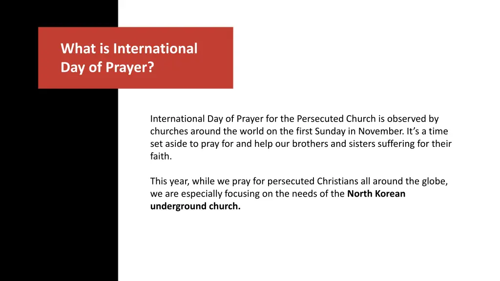 what is international day of prayer