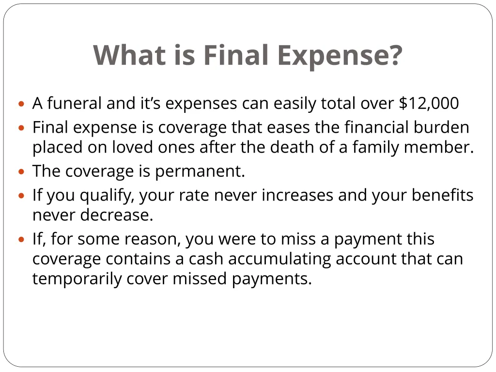 what is final expense