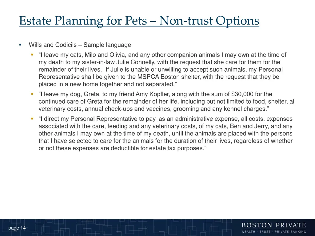 estate planning for pets non trust options 1