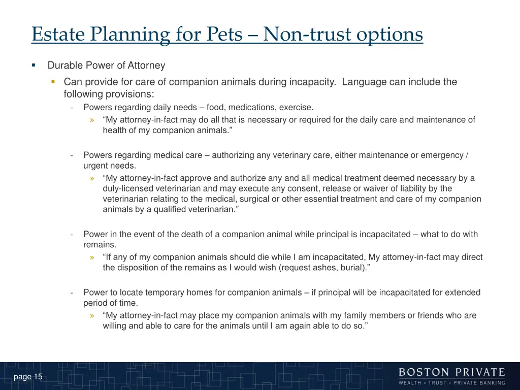 estate planning for pets non trust options 2