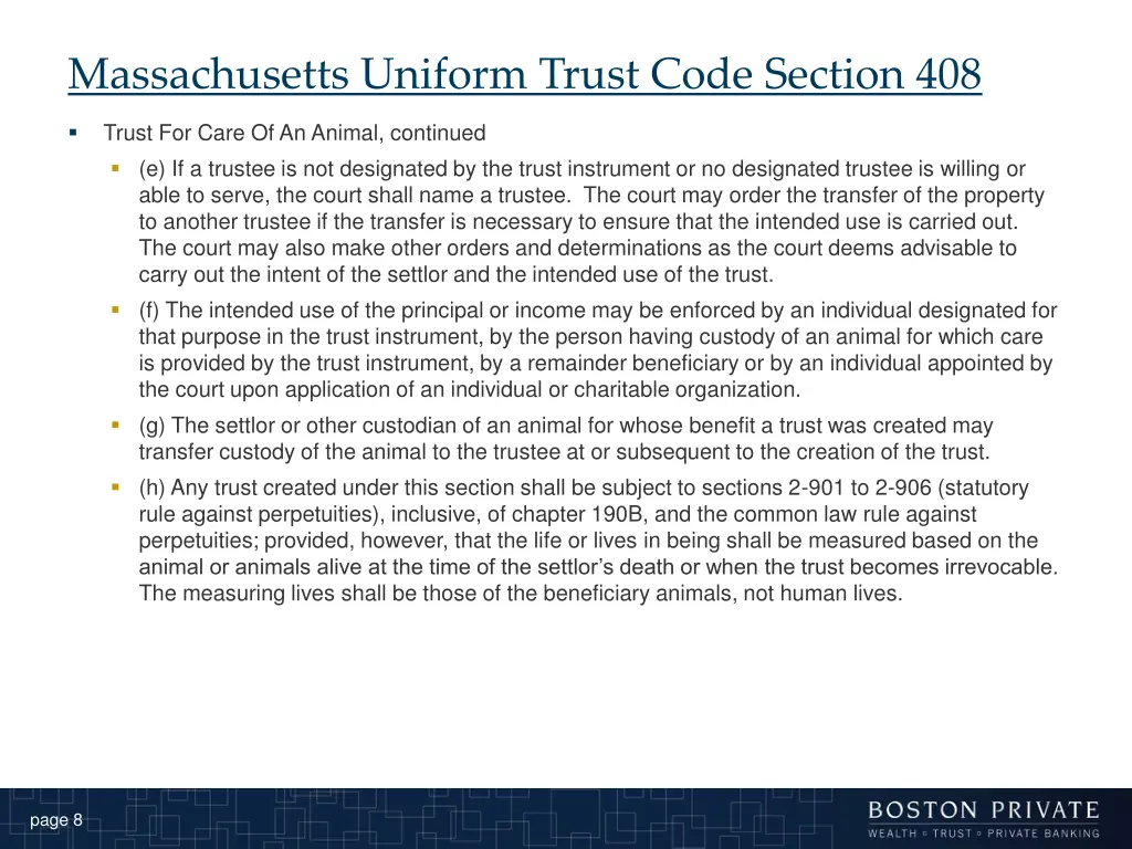 massachusetts uniform trust code section 408 1