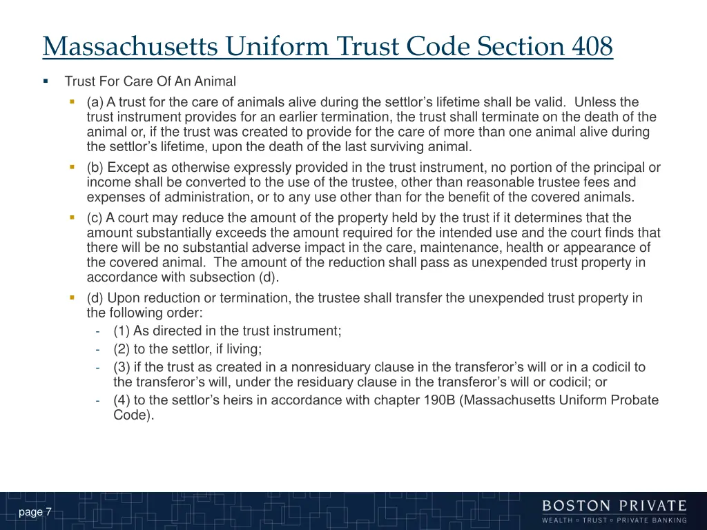 massachusetts uniform trust code section 408