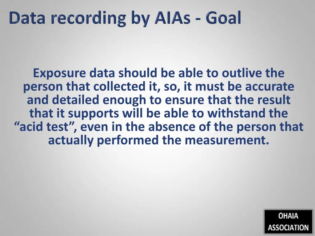 exposure data should be able to outlive